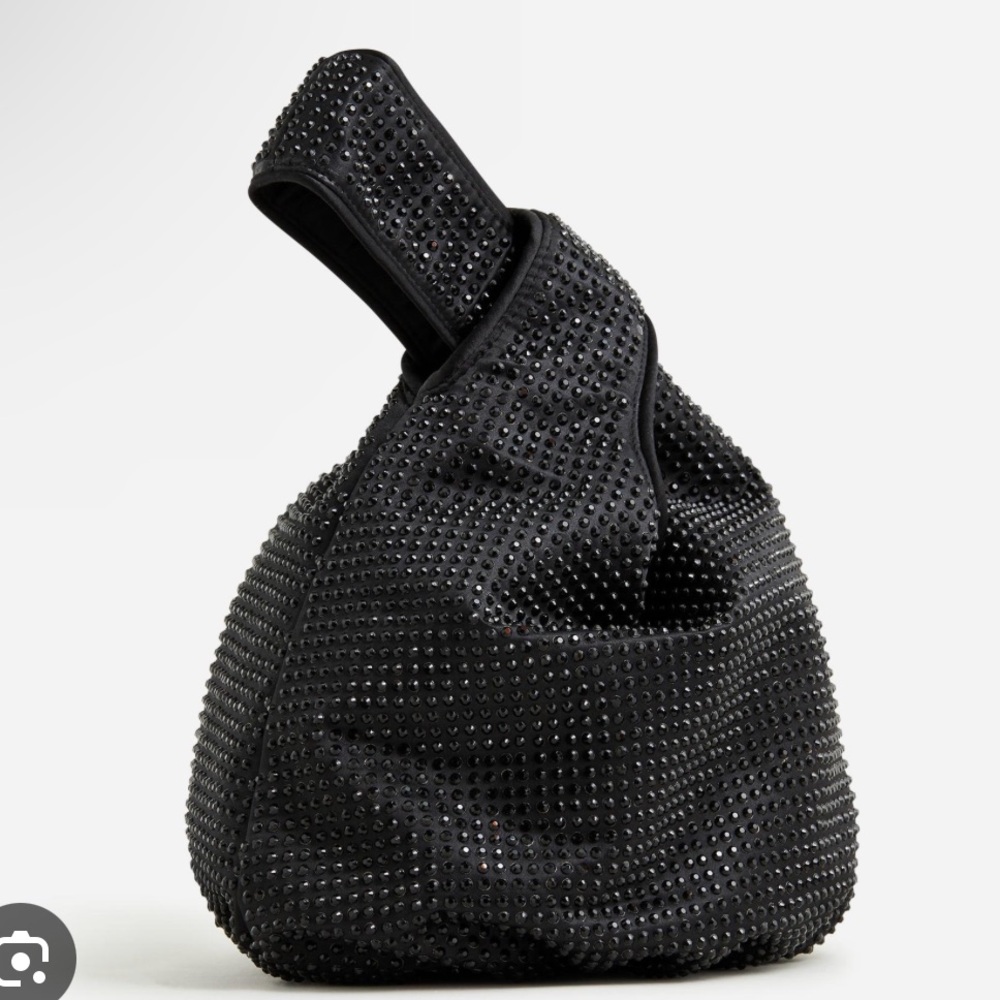 JCrew Santorini bag with crystals- black